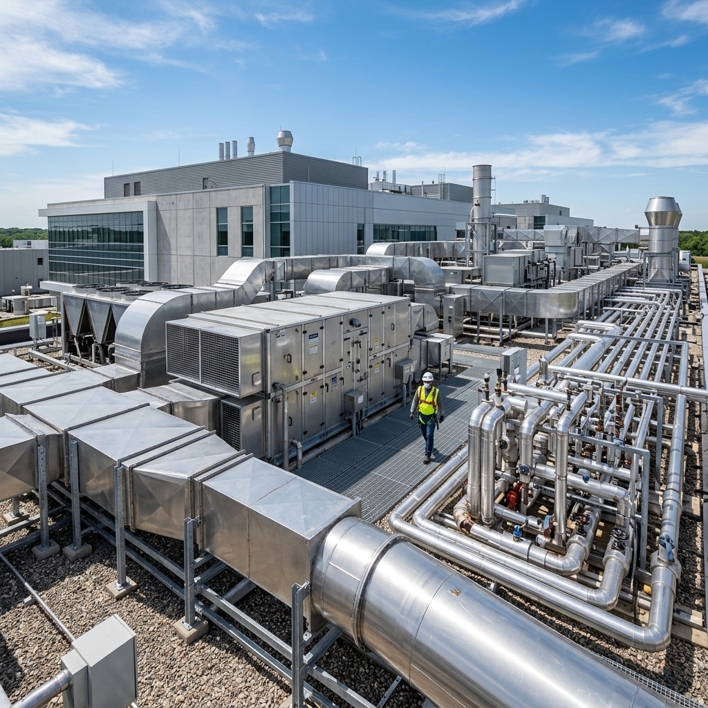 Sistema HVAC farmacéutico instalado